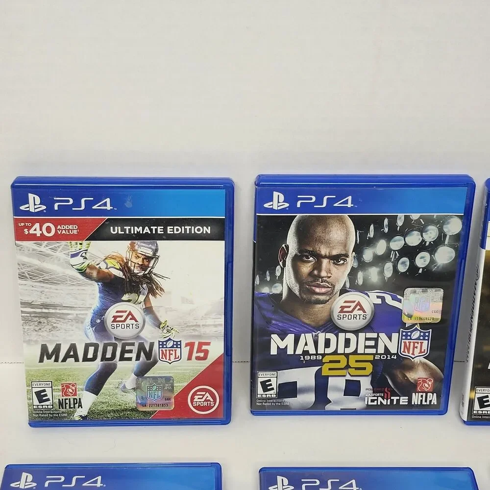 PS4 Sports Game Lot (6) Madden NFL 15 25 18 NBA 2K19 MLB The Show 20 Bundle